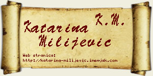 Katarina Milijević vizit kartica